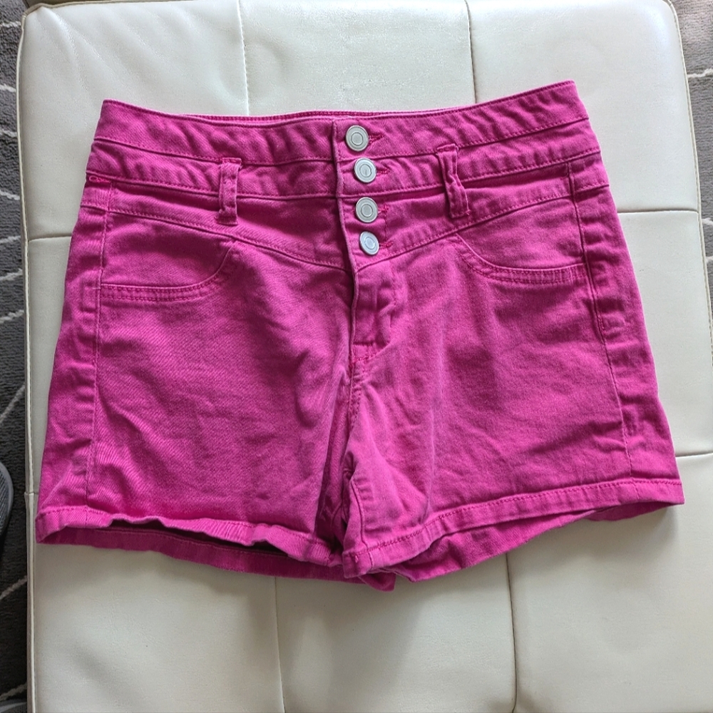Hot Pink Denim Shorts